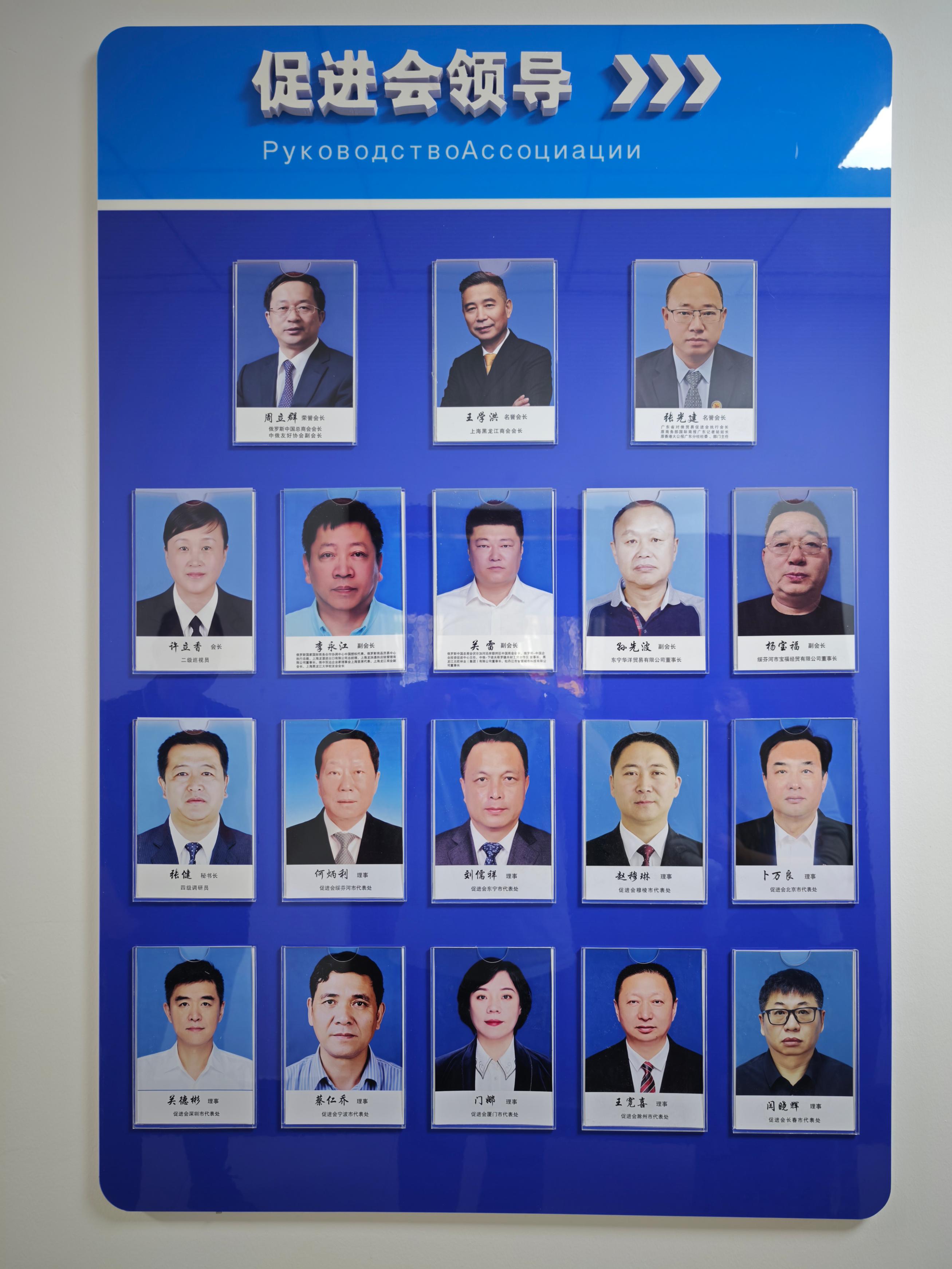 牡丹江市对俄产业协作促进会领导名录